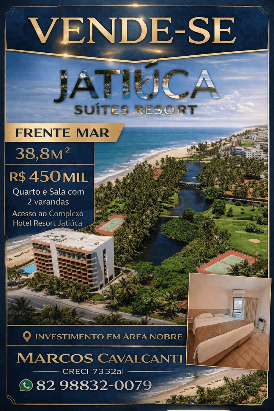 Jatiuca Suítes Resort - Quarto e Sala